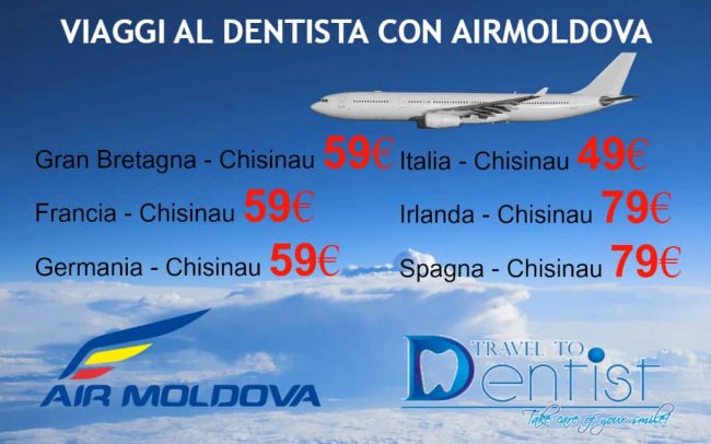 viaggiare a nostro dentista in Moldavia ad un prezzo incredibilmente basso