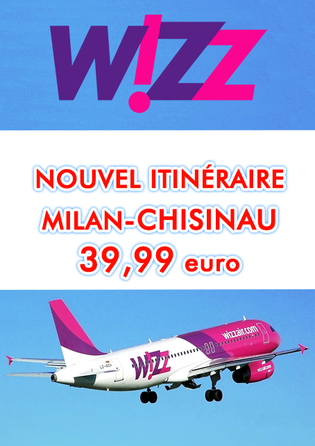 nouvel itinéraire de Chisinau vers Milan Bergame à partir de 39,99 euro