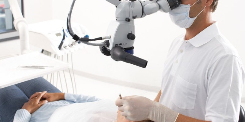 The use of microscope in our dental clinic in Chisinau, Moldova