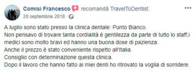 Impresia unui pacient după tratament