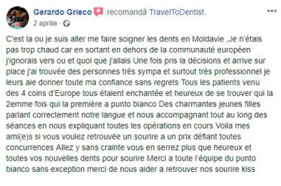 L’experience de Gerardo après le traitement en Moldavie