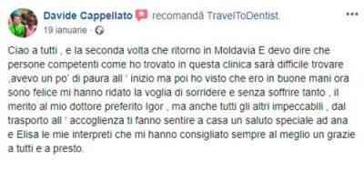 I pensieri di Davide dopo la seconda visita alla clinica dentale