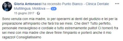 L'opinione di Gloria dopo il trattamento