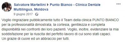 La recensione di Salvatore dopo il trattamento