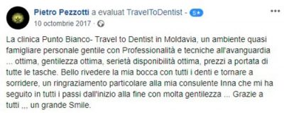 Experiența lui Pietro în clinica dentară multilingvă din Moldova