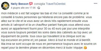 Les observations de Nelly apres son sejour dentaire en Moldavie