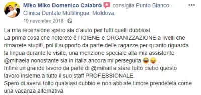 I pensieri di Domenico dopo le cure dentali