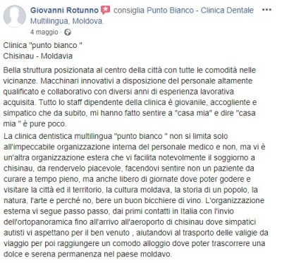 Le impressioni di un paziente sul suo soggiorno dentale in Moldavia