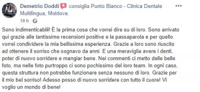 I pensieri di Demetrio dopo la fine del trattamento in Moldavia