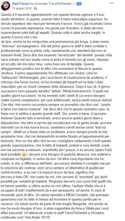 Stefanos Gedanken nach der Zahnbehandlung in der moldauischen Zahnklinik