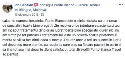 Опыт Ивана в клинике Punto Bianco