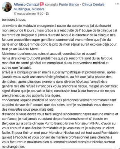 Les impressions du patient apres le