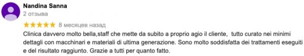 Le impressioni di Nandina una volta finito il trattamento dentale in Moldavia