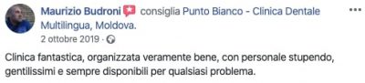 La recensione di Maurizio sullo studio dentistico in Moldavia
