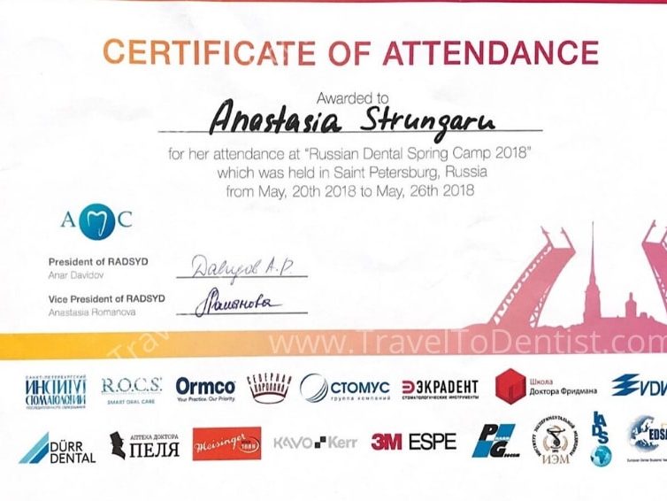 certificate anastasia