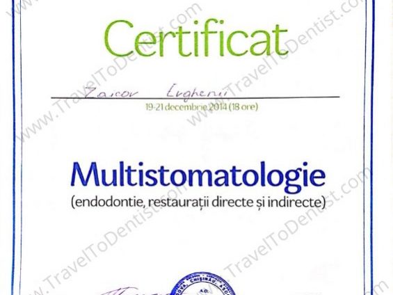 certificate eugen zaicov