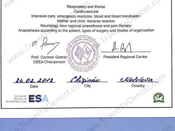 Certificate Dr. Iurie Bazeliuc