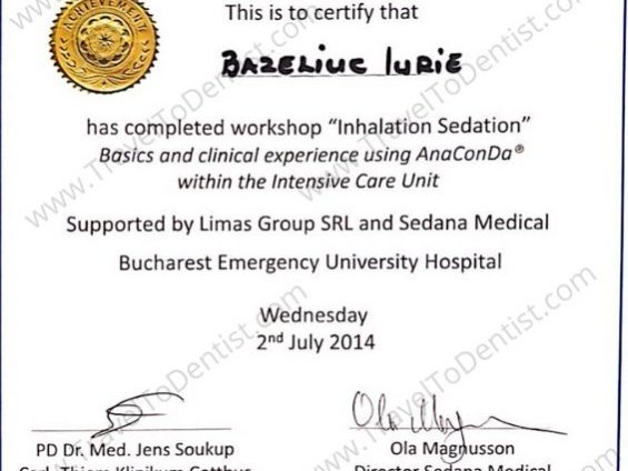 Certificate Dr. Iurie Bazeliuc