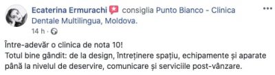 Recenzia lăsată de Ecaterina la finalul tratamentului stomatologic