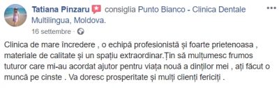 Die positive Bewertung einer Patientin, die mit der Zahnbehandlung zufrieden ist
